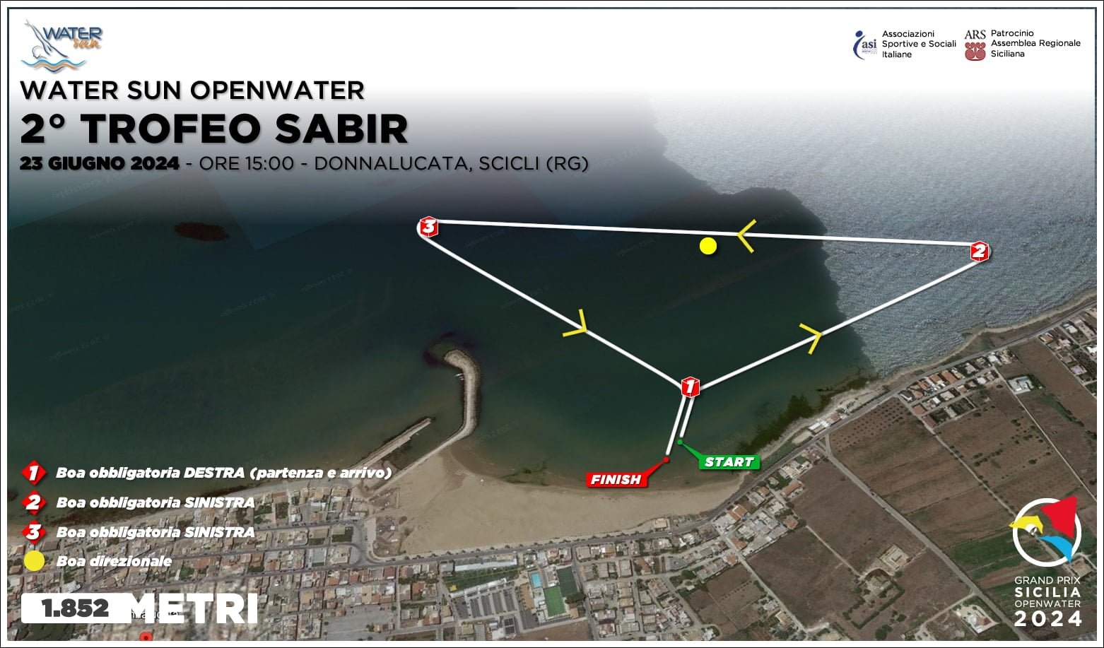 GP Sicilia Openwater 2024 – Trofeo Sabir – Miglio – Percorso gara-min