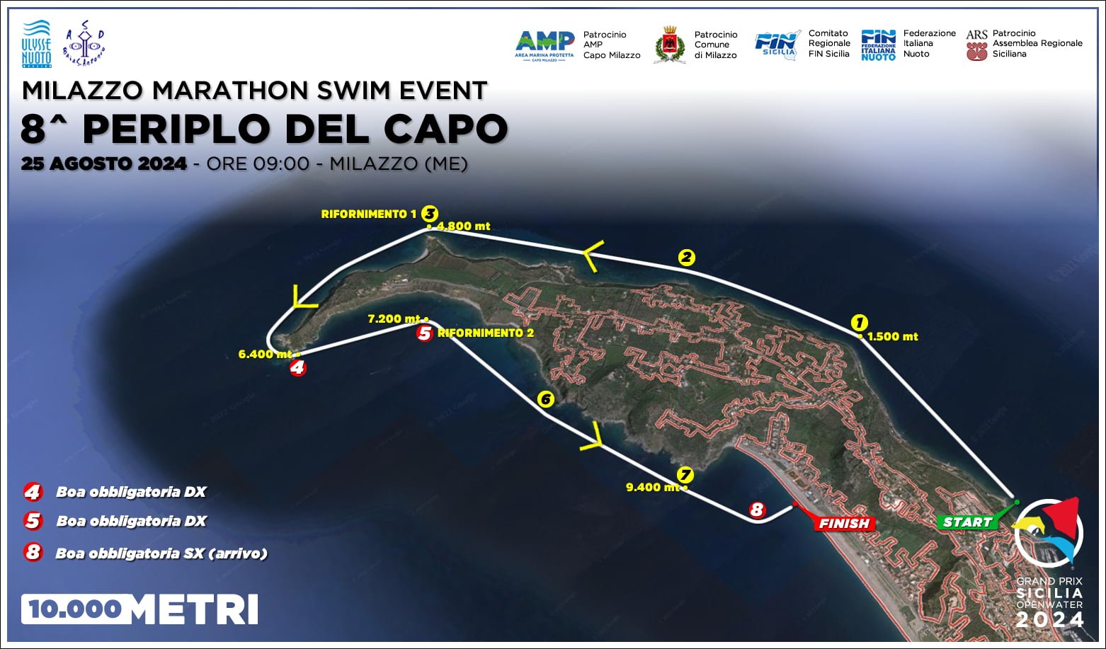 GP Sicilia 2024 – Periplo del Capo – 10 km – Percorso gara