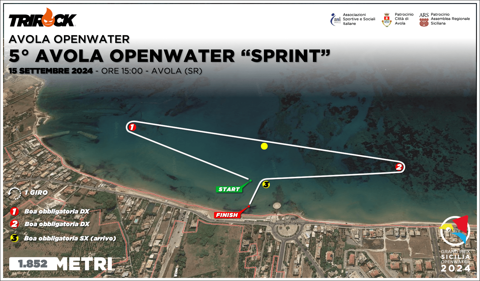 GP Sicilia Openwater 2024 – Avola – Miglio – Percorso gara