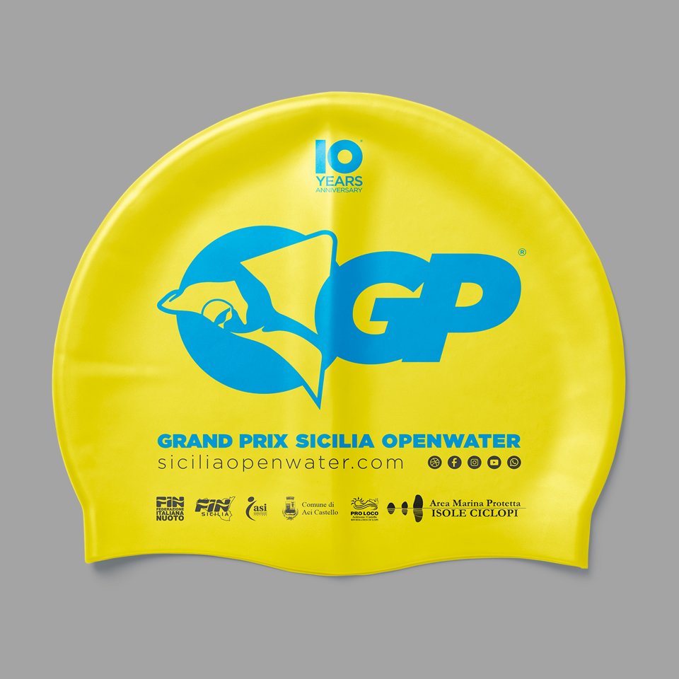 GP Sicilia Openwater 2025 Aci Trezza Cuffia latoB