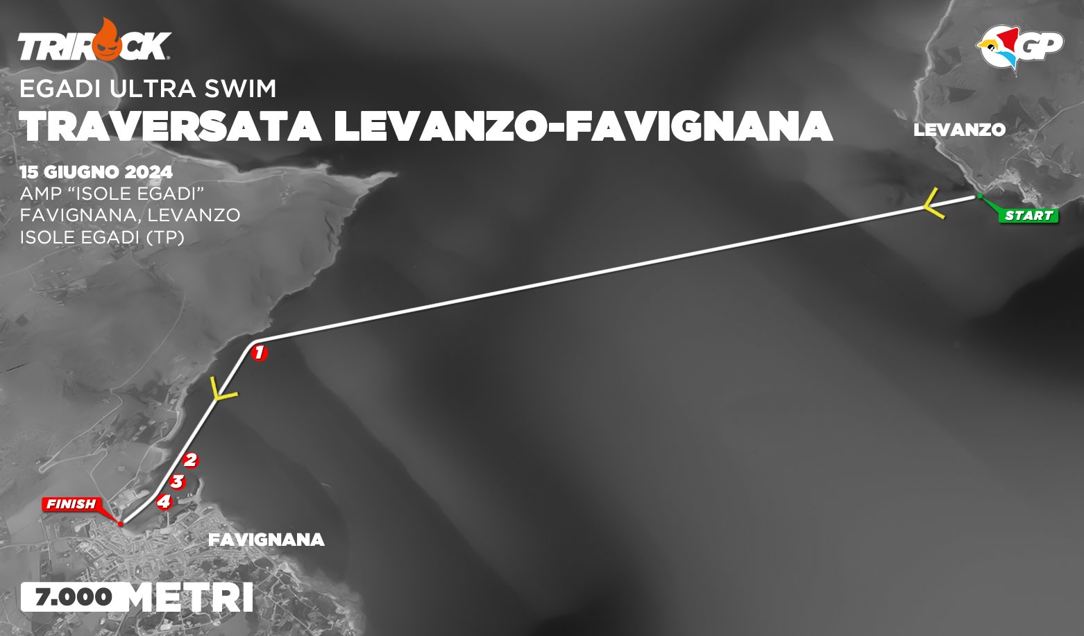 GP Sicilia Openwater 2024 – Egadi – 7 Km – Percorso gara