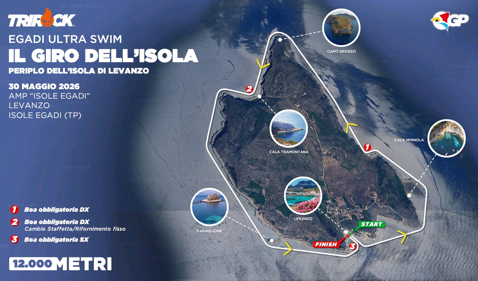 GP Sicilia Openwater 2026 – Egadi – 12 Km – Percorso gara