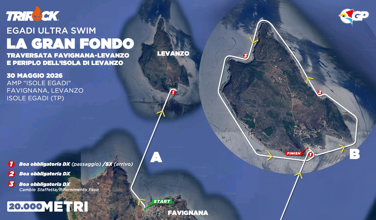 GP Sicilia Openwater 2026 – Egadi – 20 Km – Percorso gara