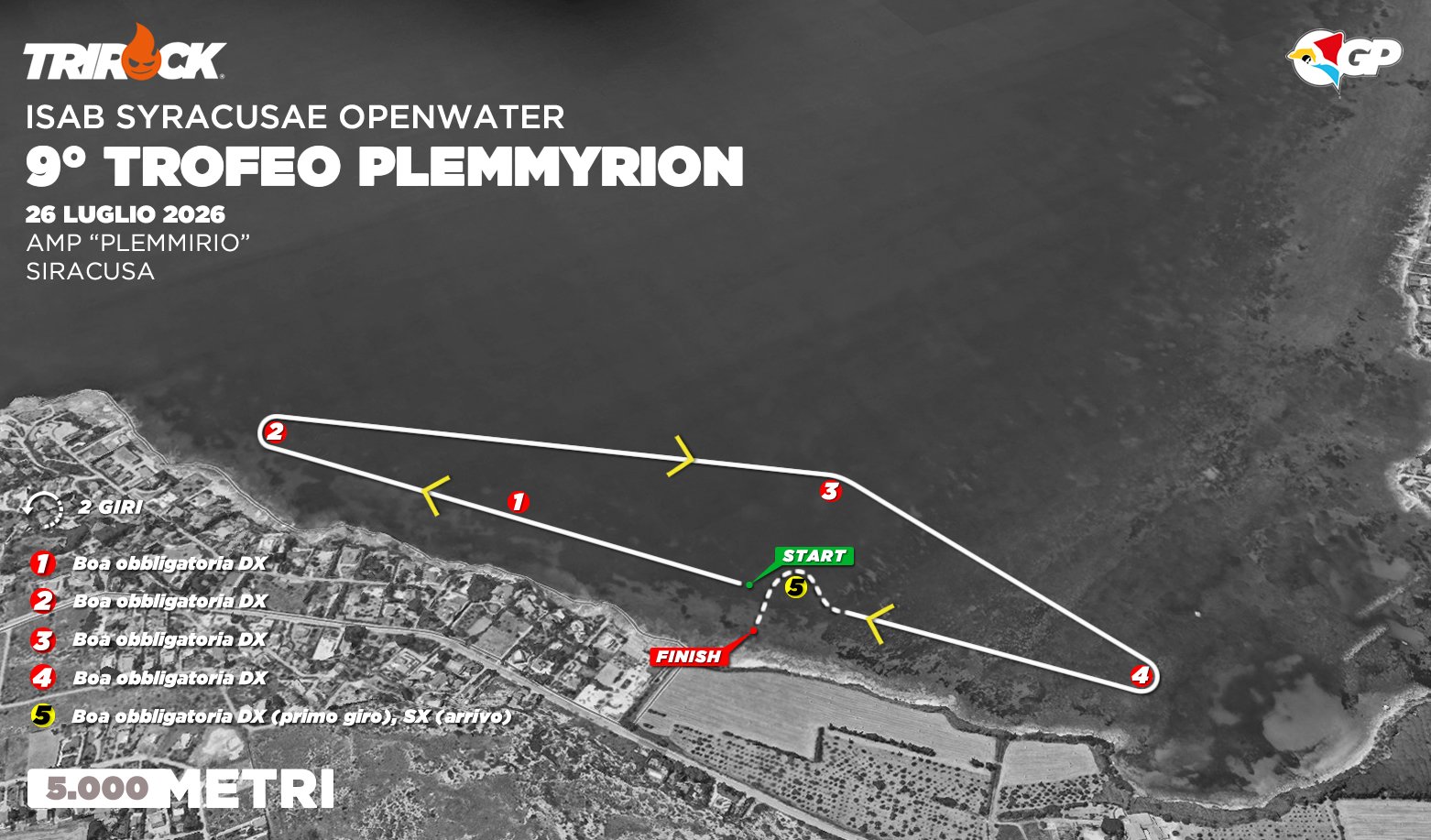 GP Sicilia Openwater 2026 – Siracusa – 5 km – Percorso gara