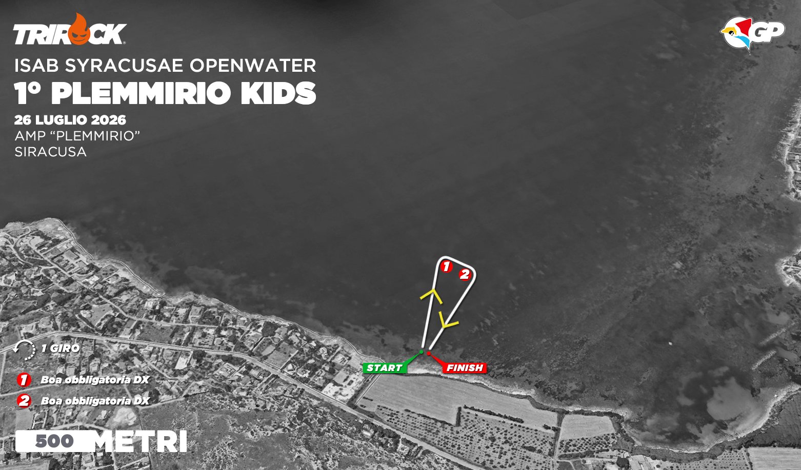 GP Sicilia Openwater 2026 – Siracusa – 500 mt – Percorso gara