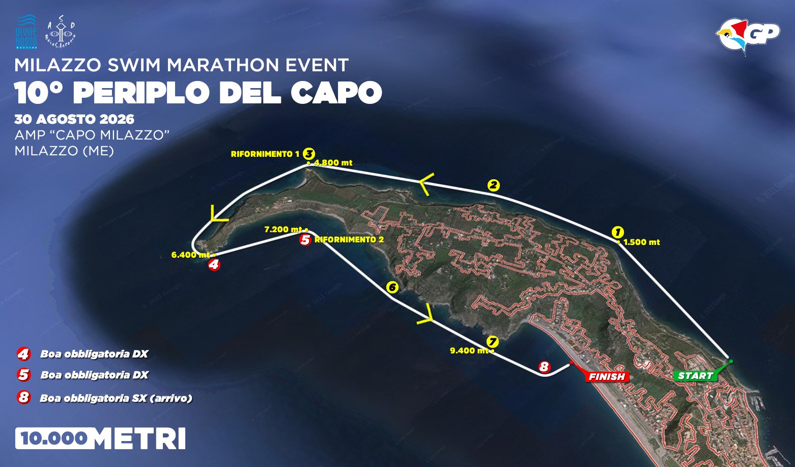 GP Sicilia Openwater 2026 – Milazzo –10 km – Percorso gara