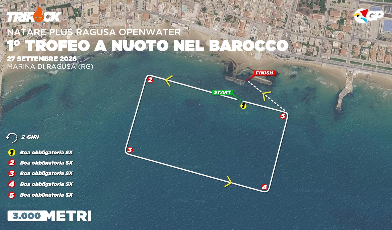GP Sicilia Openwater 2026 – Ragusa –3 km – Percorso gara
