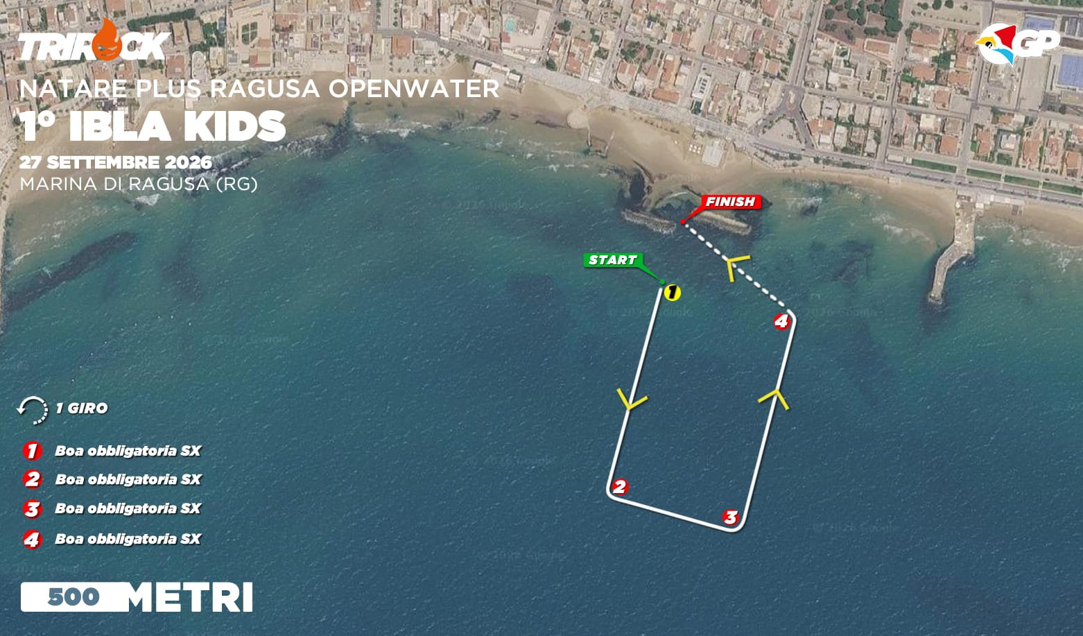 GP Sicilia Openwater 2026 – Ragusa –500 mt – Percorso gara