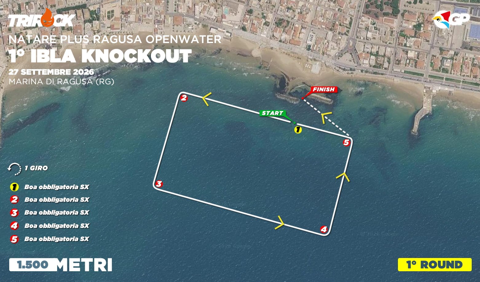 GP Sicilia Openwater 2026 – Ragusa –Knockout_1 – Percorso gara