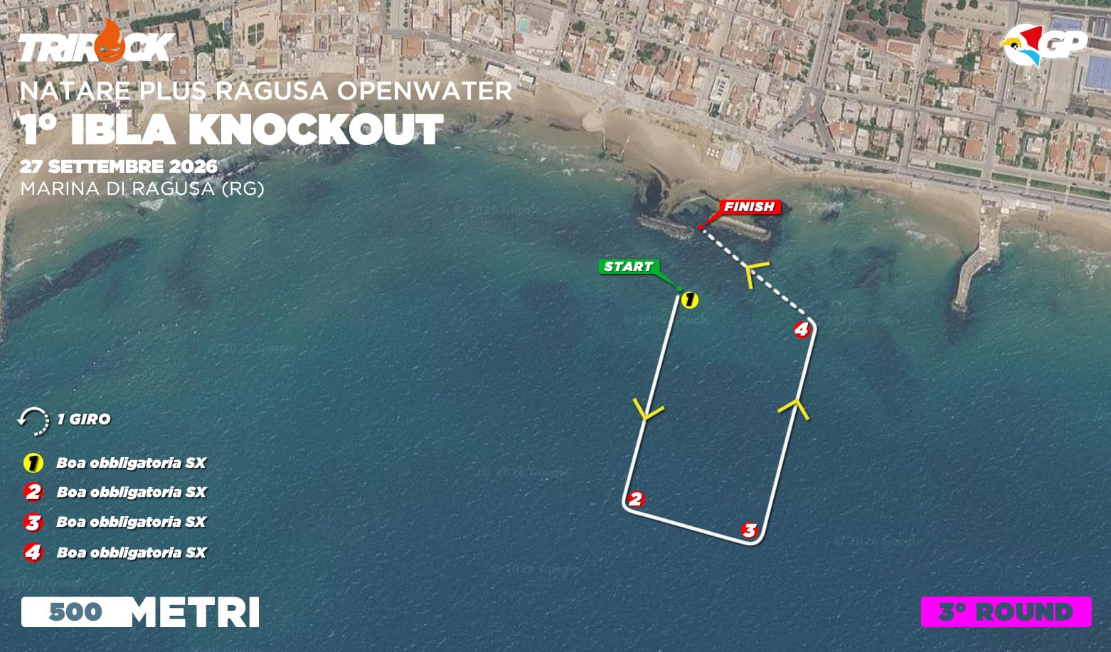 GP Sicilia Openwater 2026 – Ragusa –Knockout_3 – Percorso gara