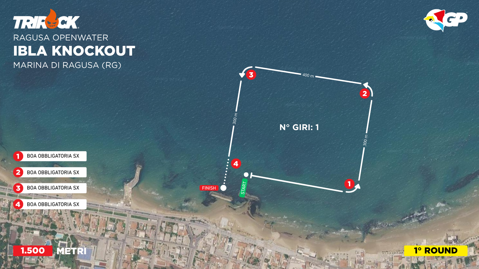 GP Sicilia Openwater 2026 Ragusa – Knockout1 – Percorso gara