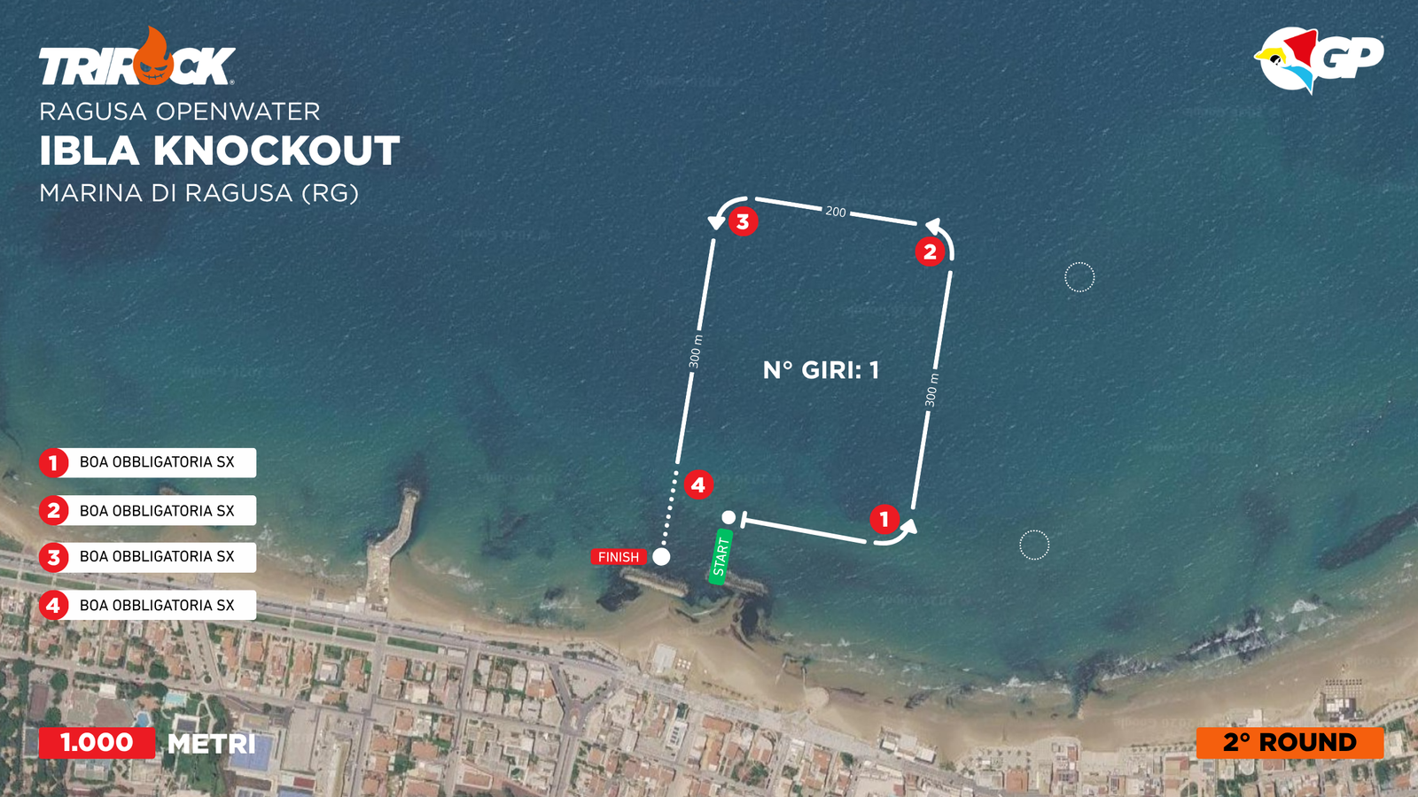 GP Sicilia Openwater 2026 Ragusa – Knockout2 – Percorso gara
