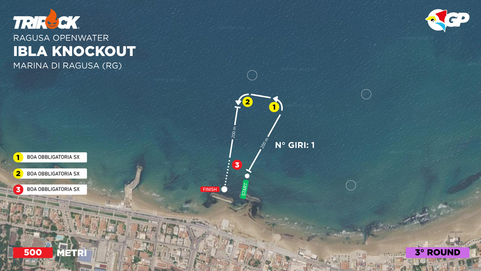 GP Sicilia Openwater 2026 Ragusa – Knockout3 – Percorso gara
